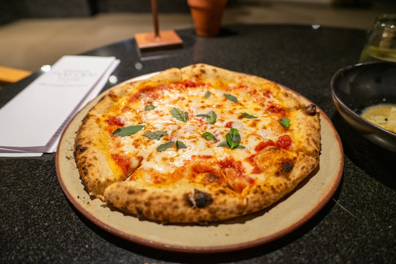 Veggie Supreme pizza with seasonal fresh vegetables