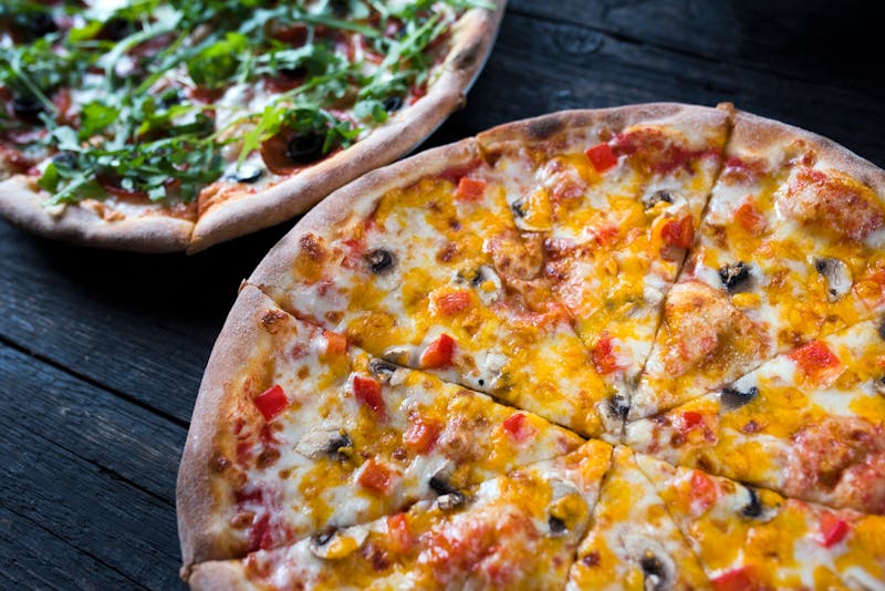 Four Cheese pizza with blended artisan cheeses
